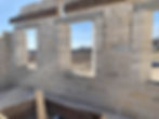 The interior face of the stones are sawn to provide a smooth finish.