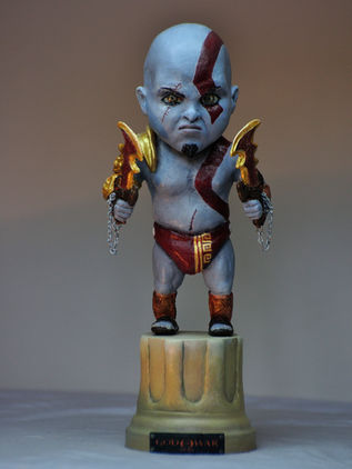 Baby kratos god of war statue bensculpt creations