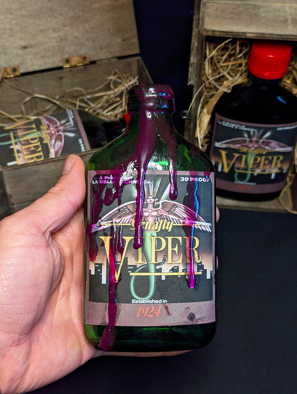 Viper bottle STREET TRASH movie prop replica by BenSculpt Creations