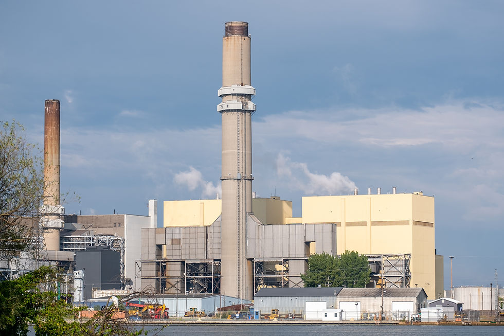The Dan E. Karn Power Plant in Essexville, Michigan is also owned by Consumers Energy and was decommissioned in 2023. Photo courtesy of creative commons.