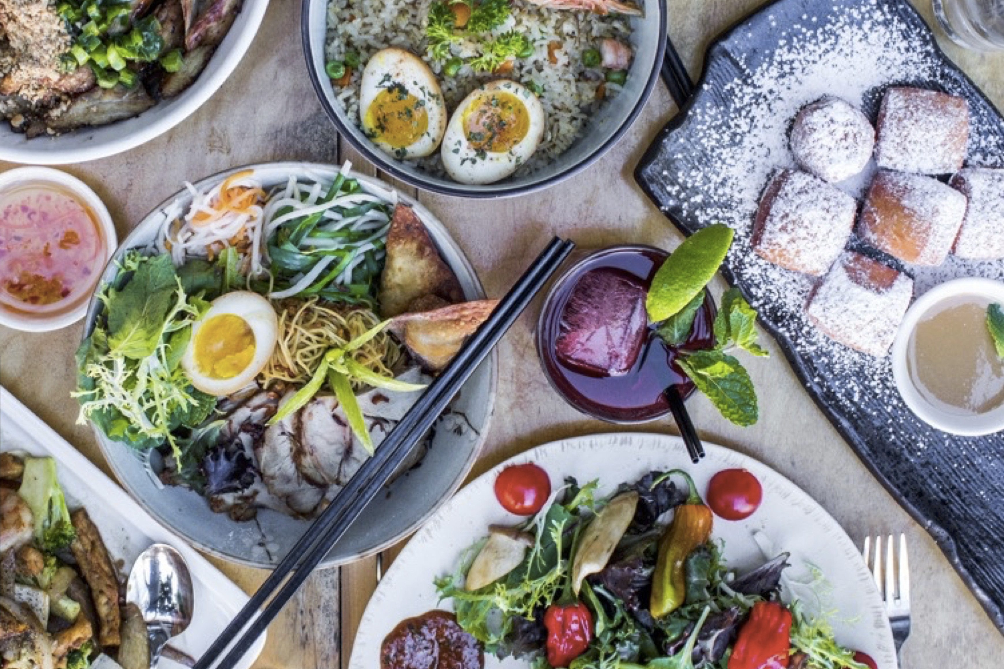 Arranged Food and Objects