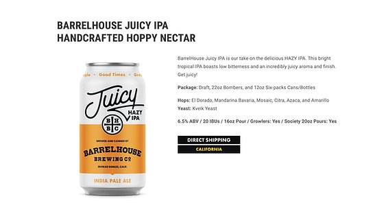 BarrelHouse Juicy Hazy IPA - 20 oz