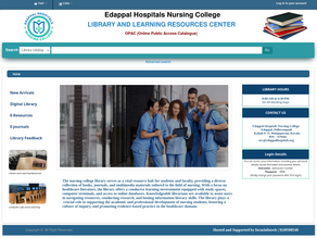 Edappal Hospitals Nursing College Library has implemented the  Koha Library Management Software