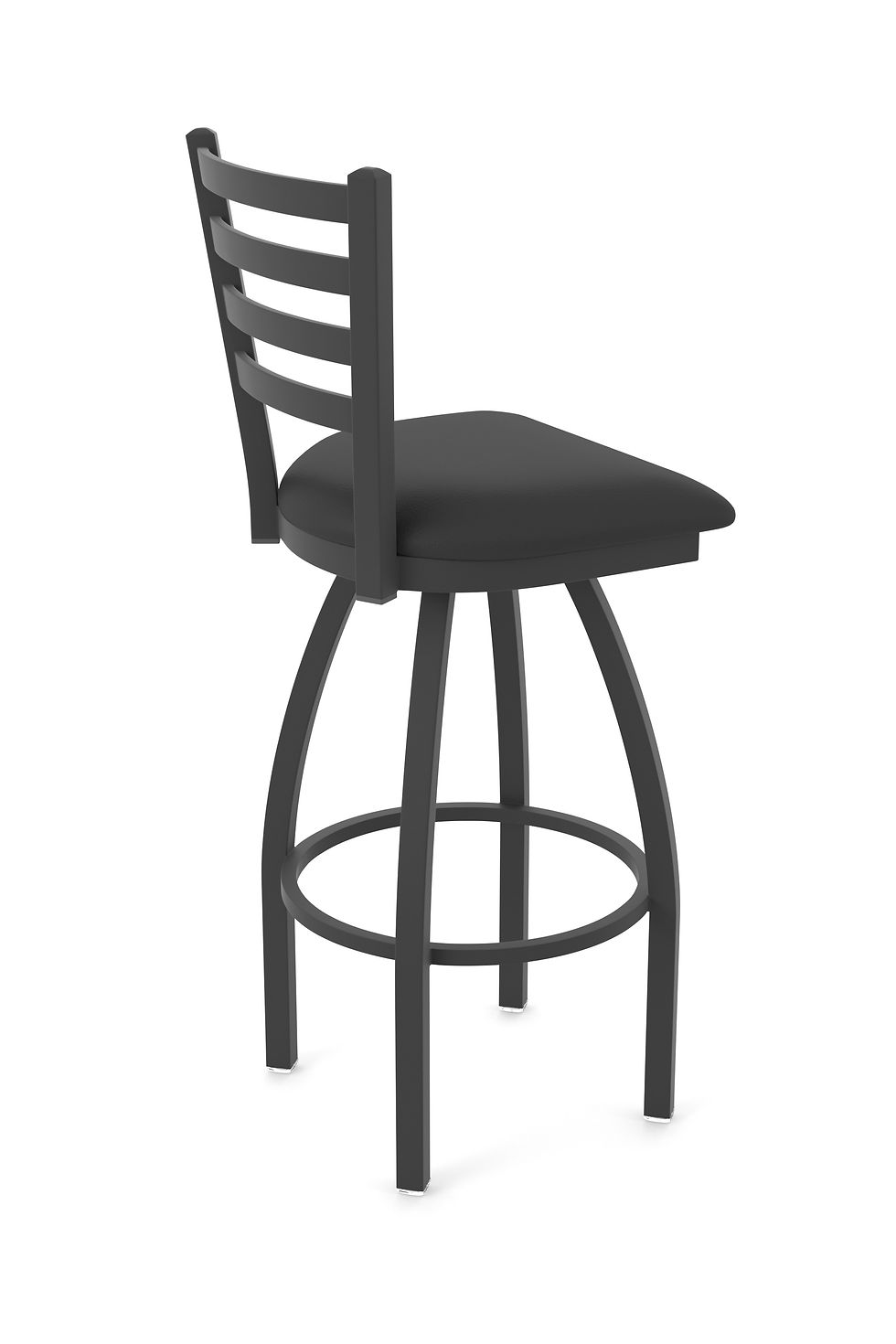Thumbnail: 410 Jackie Black Wrinkle Swivel Bar Stool with Black Vinyl or Bravo 2 Night Seat