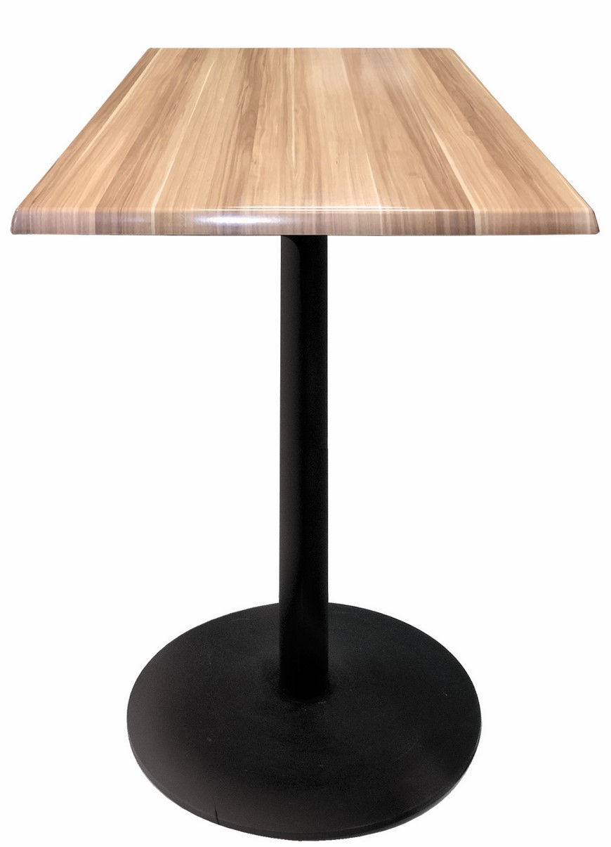 Thumbnail: Square Natural Finish Outdoor Table Top with Outdoor 214 Table Base