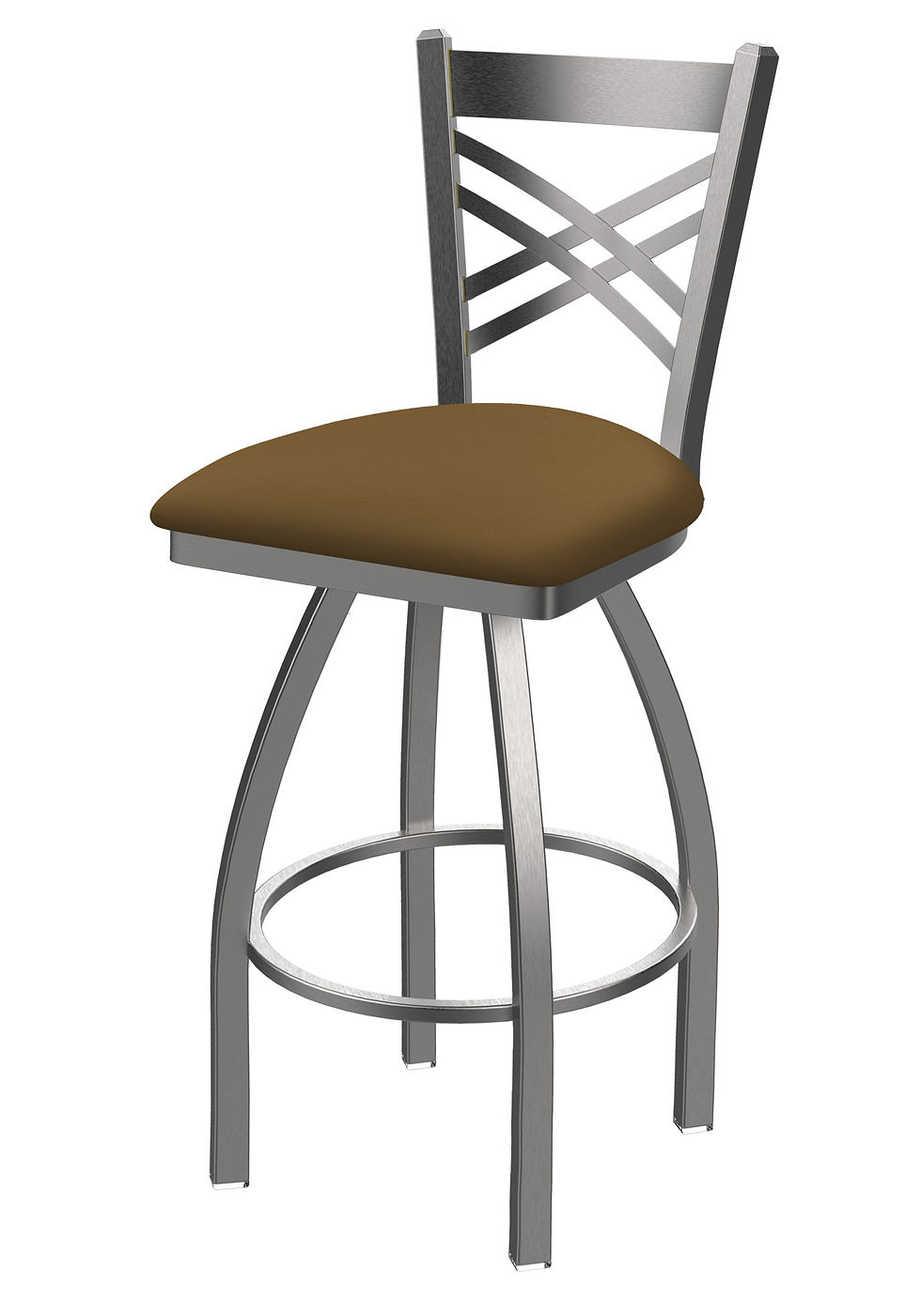 Thumbnail: 820 Stainless Steel Catalina Swivel Bar Stool with Upholstery Seating
