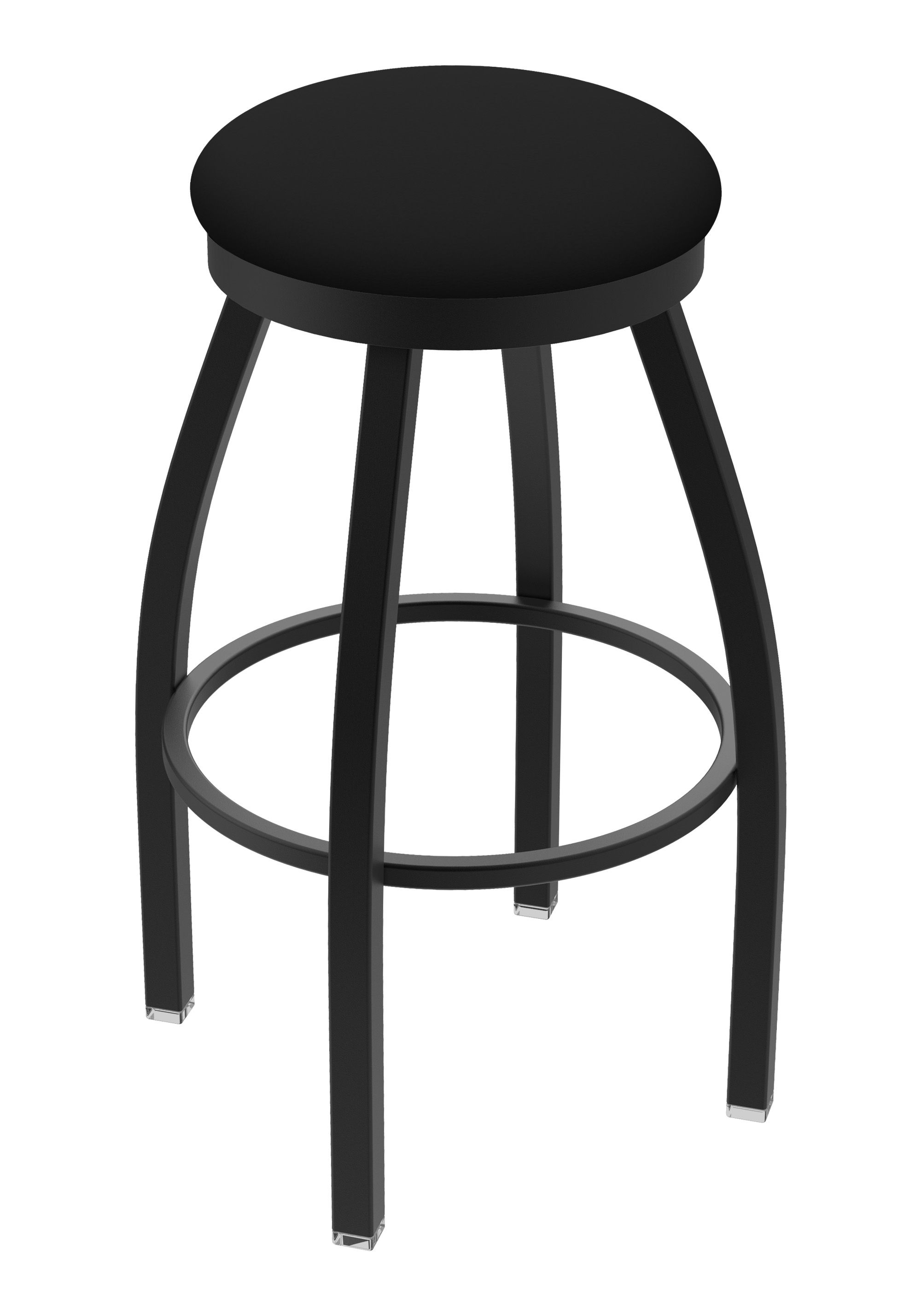 802 Misha Swivel Stool with Black Vinyl or Infinity Eclipse