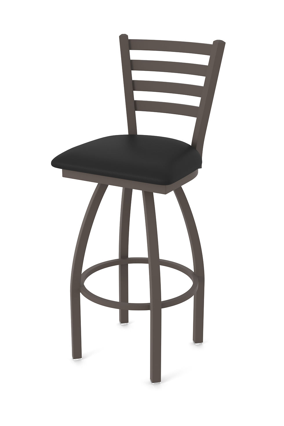 Thumbnail: 410 Jackie Black Wrinkle Swivel Bar Stool with Black Vinyl or Bravo 2 Night Seat