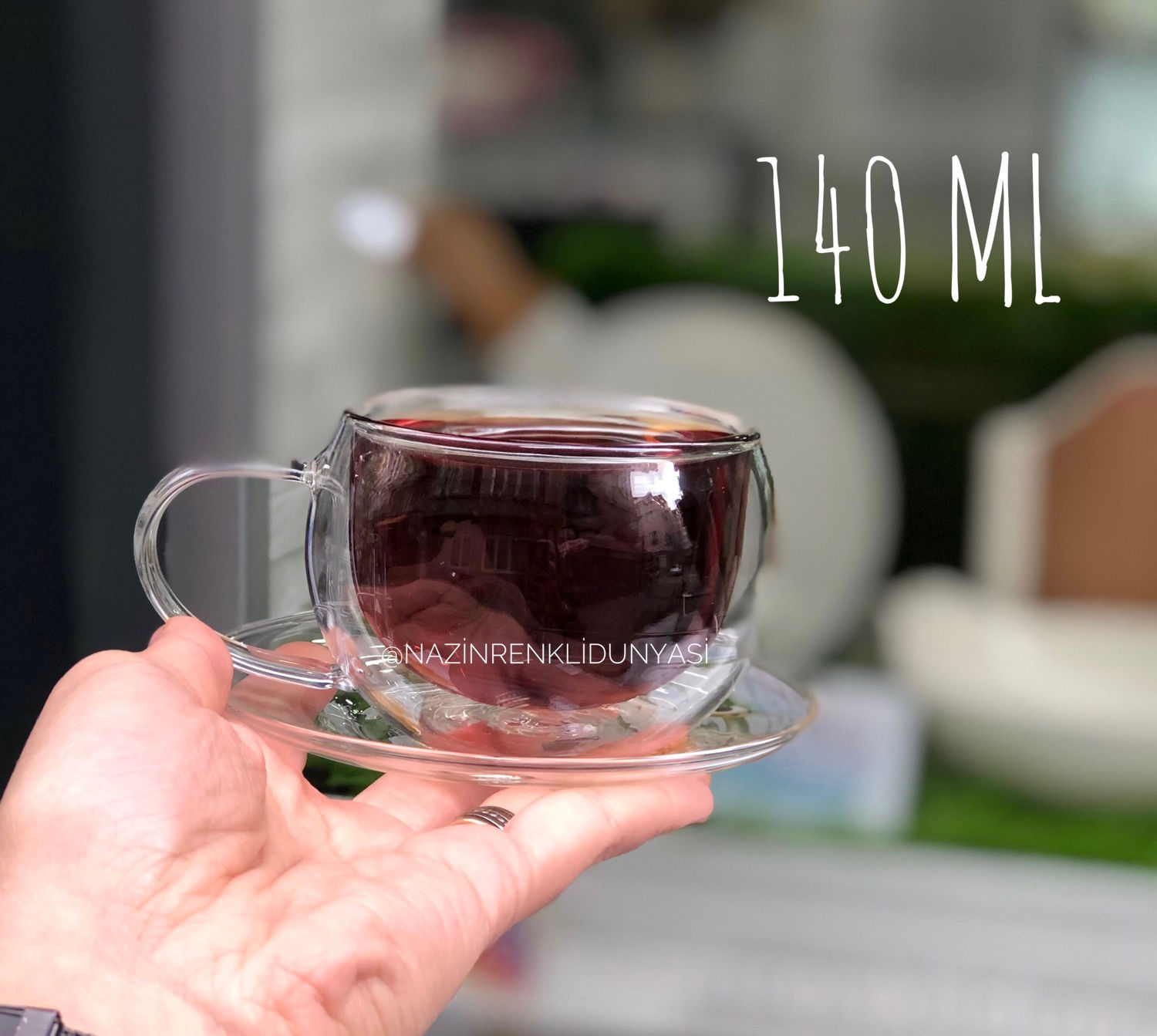 Borosilikat Cam 2’li Çay Kupası