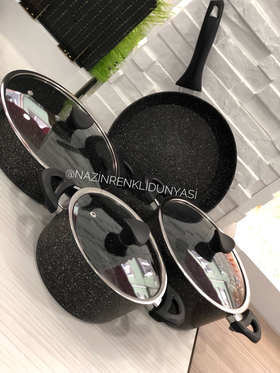 Taç Granit 7 Parça Tencere Seti