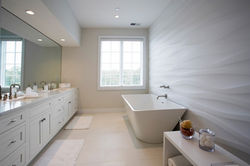 Luxury Townhouse, Ryebrook, NY, Kingfield, high-end bathroom, double vanity, tub