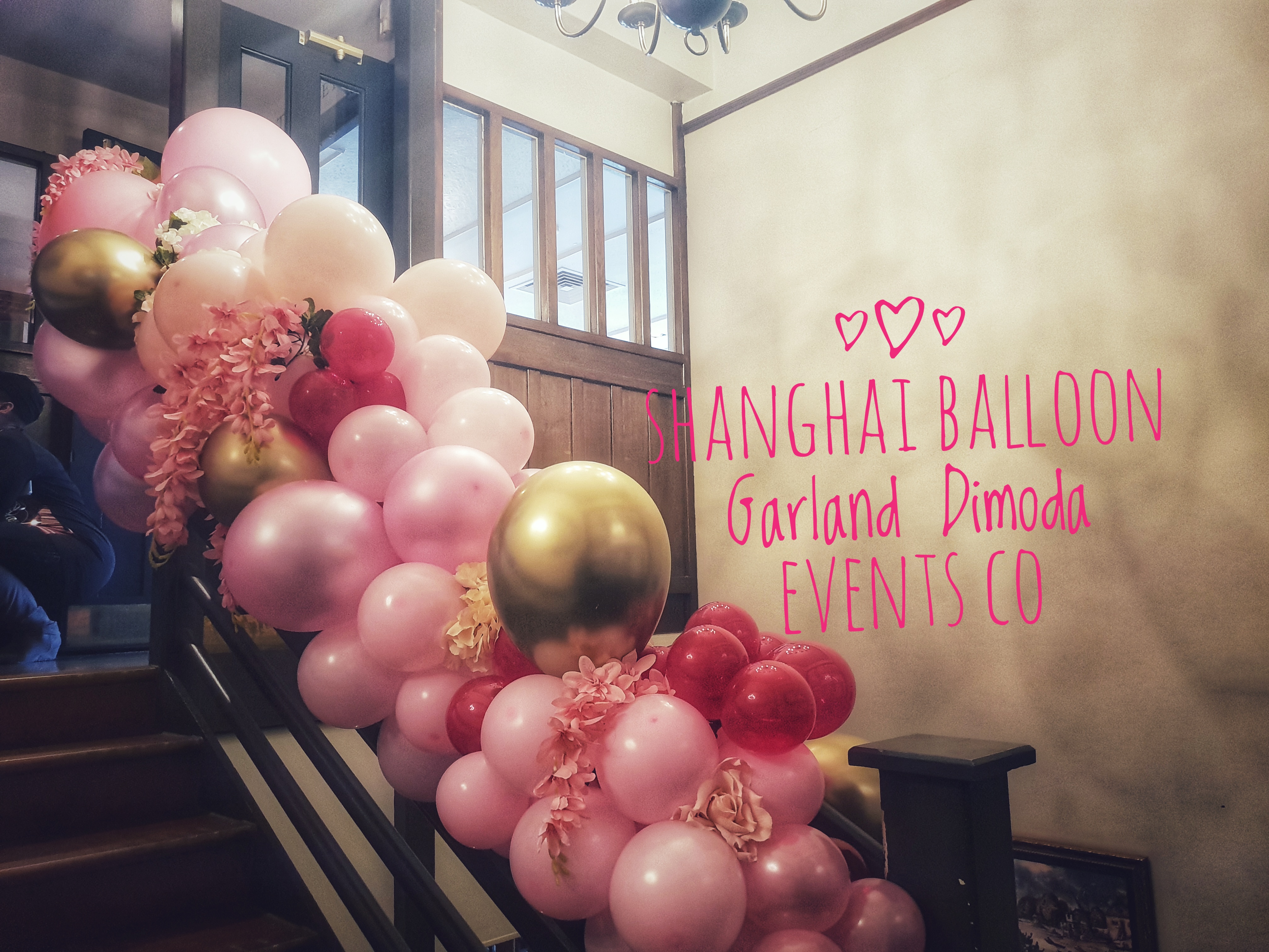 Shanghai Balloon Garland Staircase