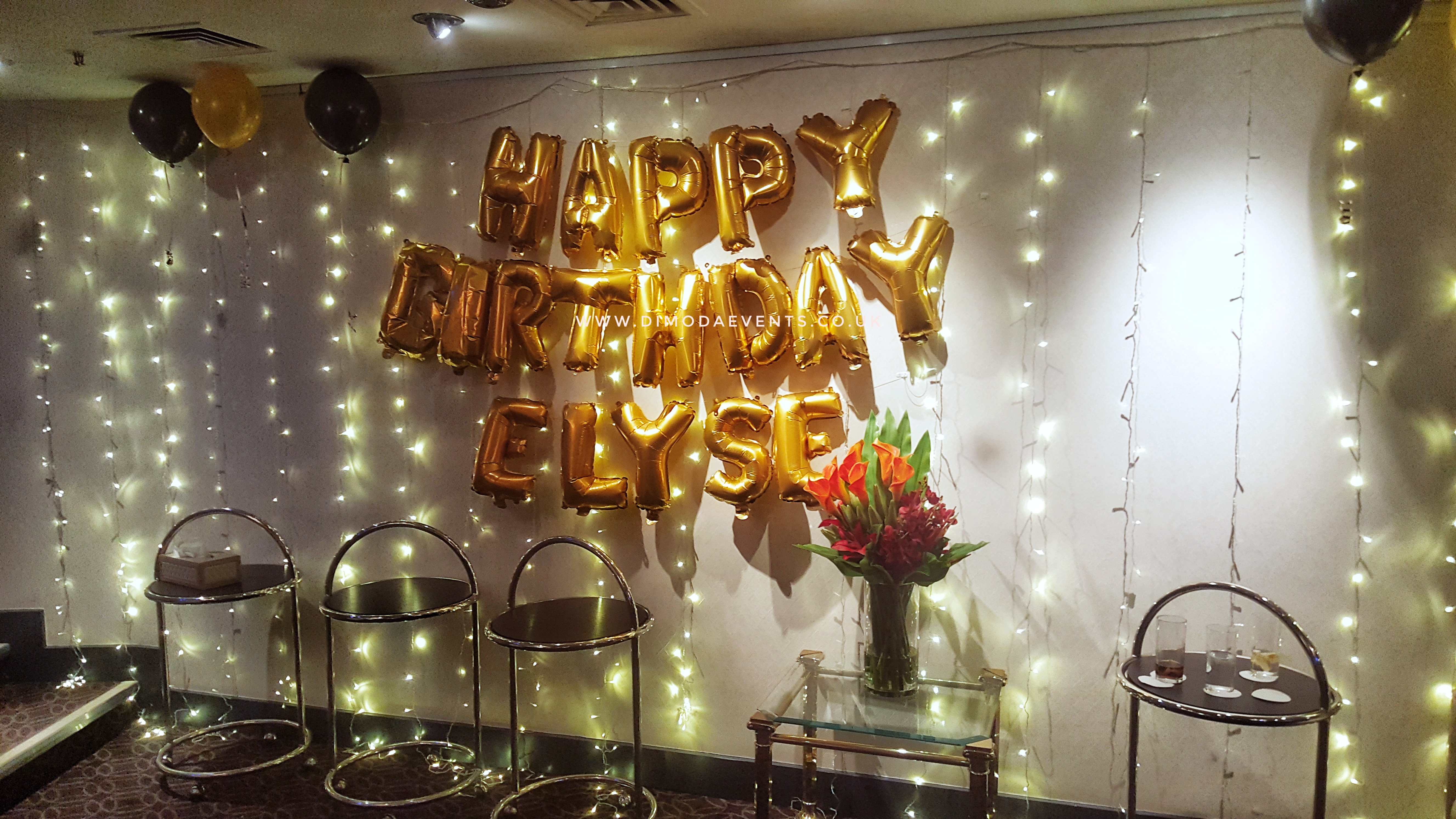 small foil letter balloons