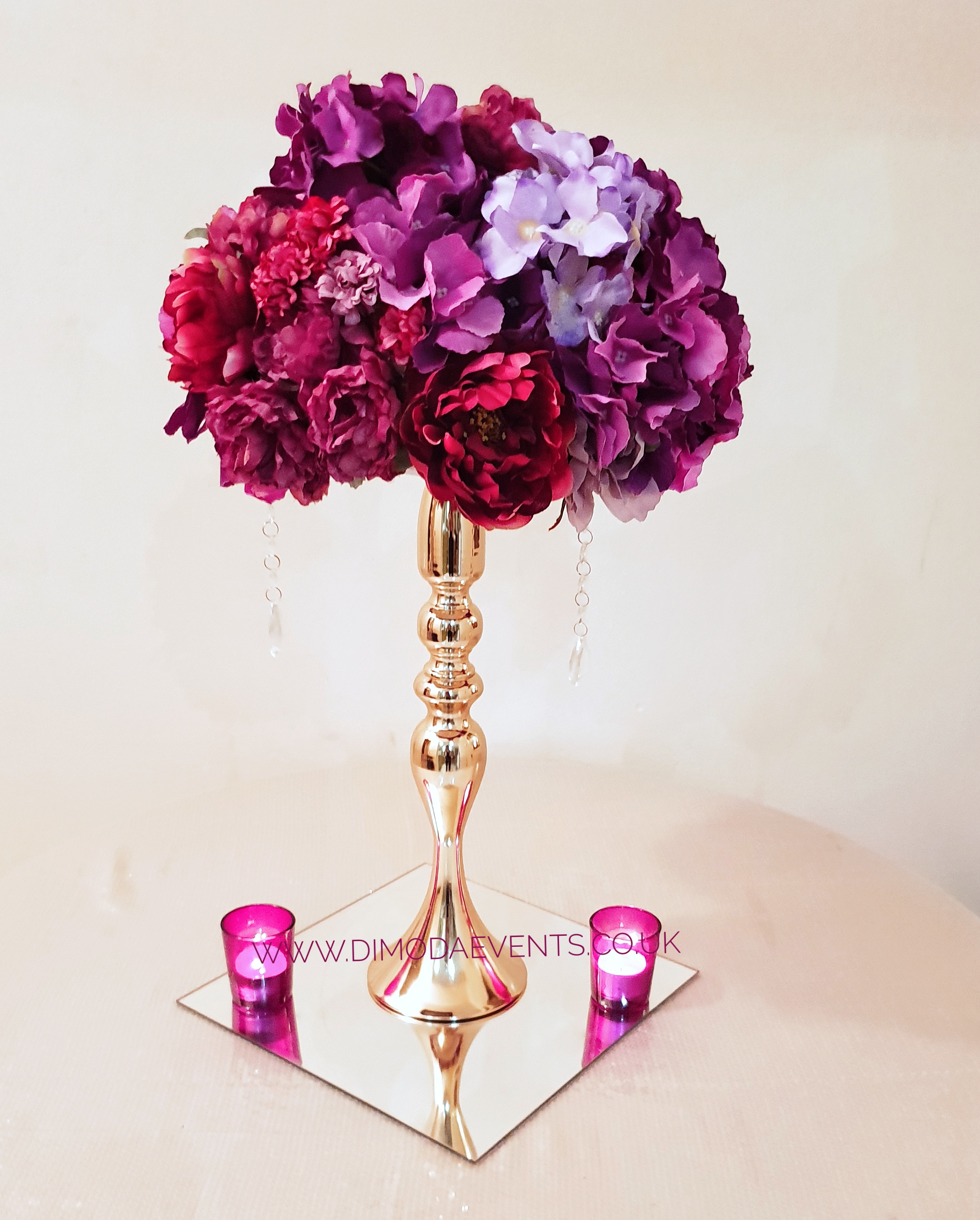 Gold Stand Flower Ball