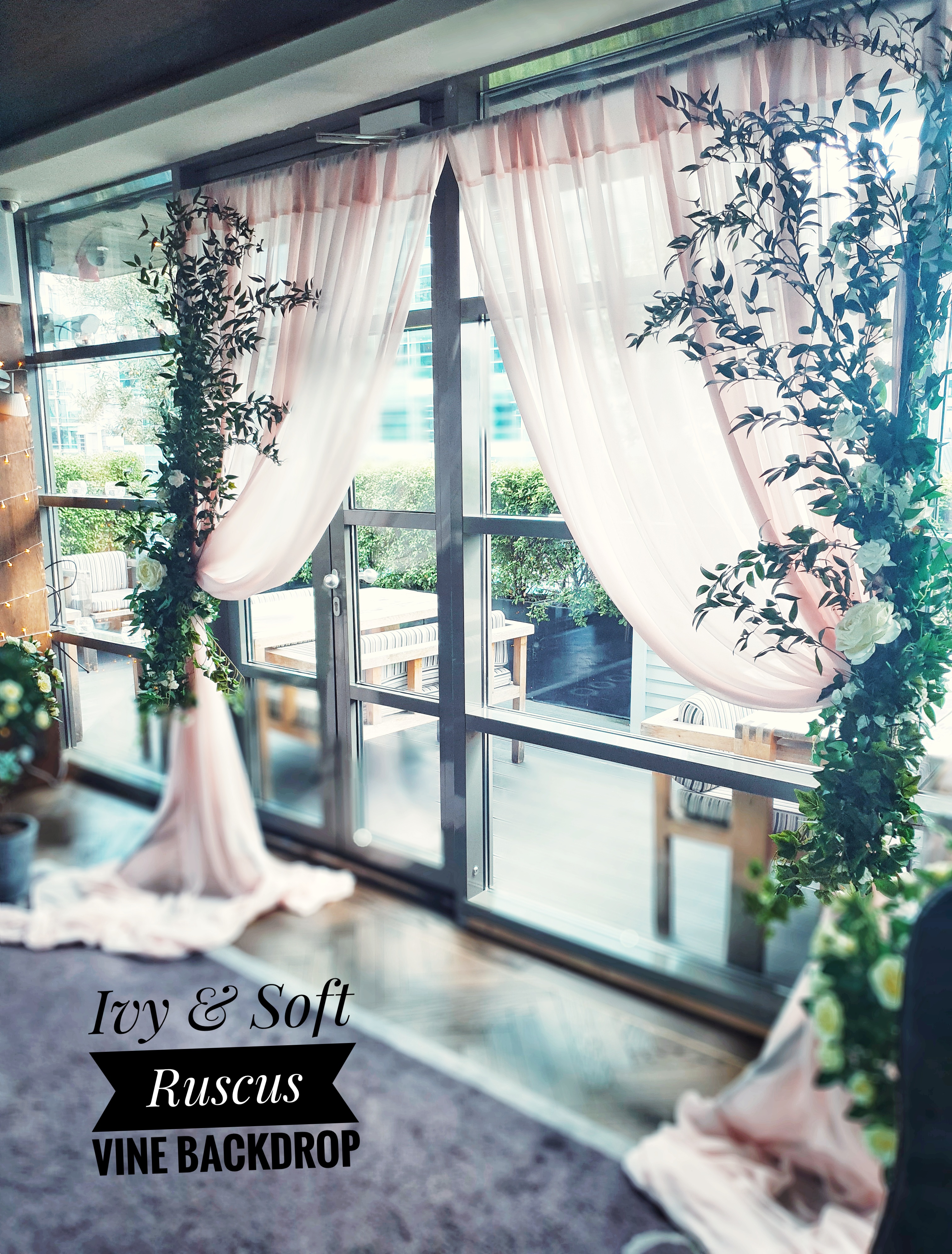 Ivy and Soft Ruscus Backdrop