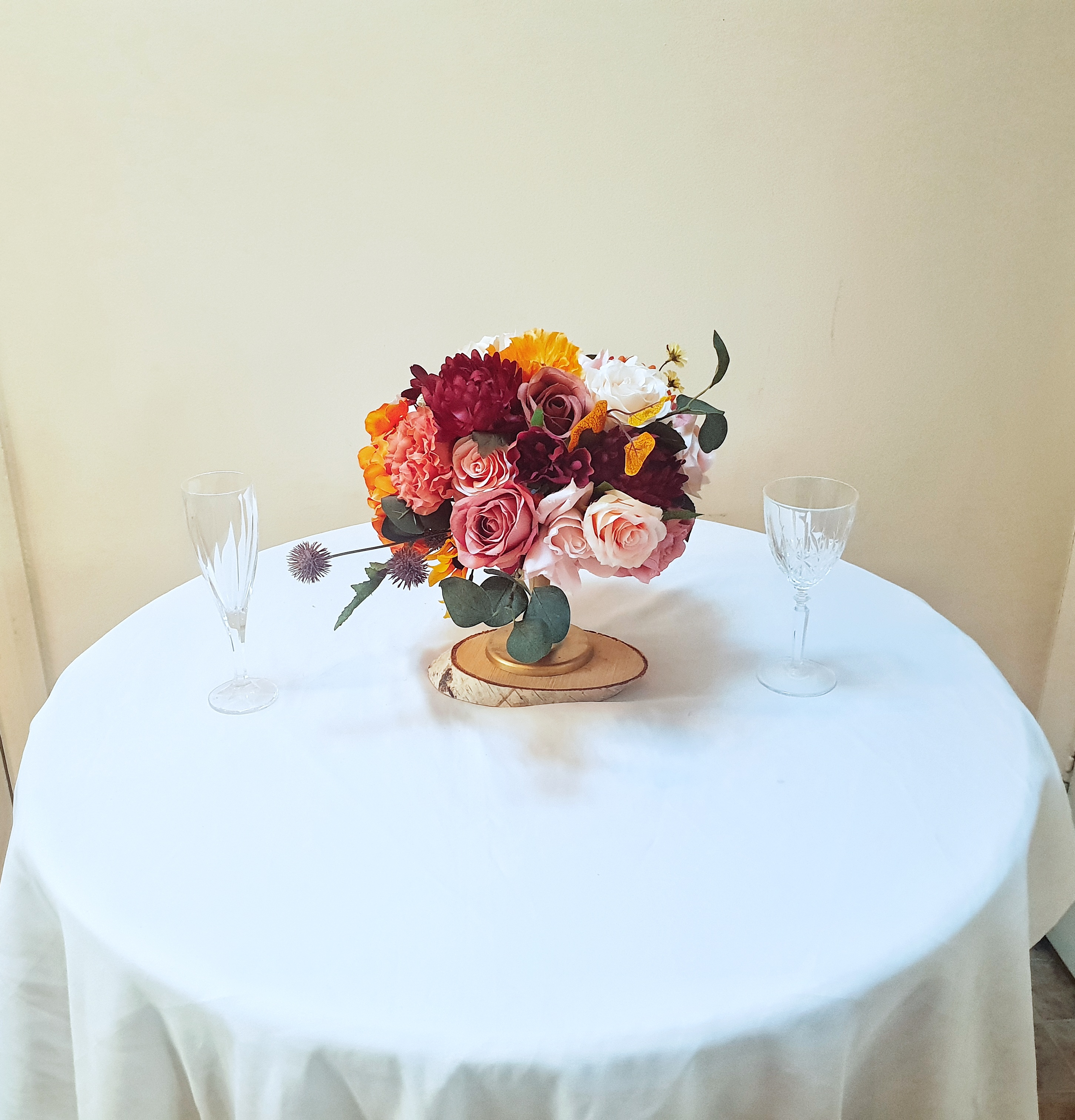 Floral compote dish - Autumnal