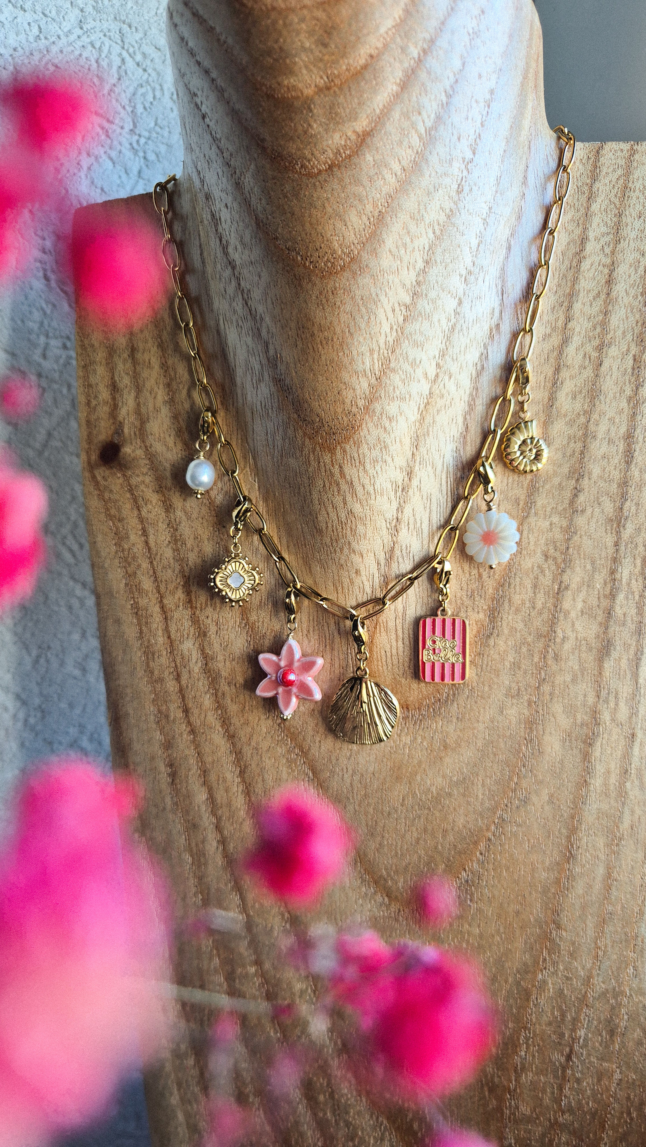 Collier Charm's - version rose