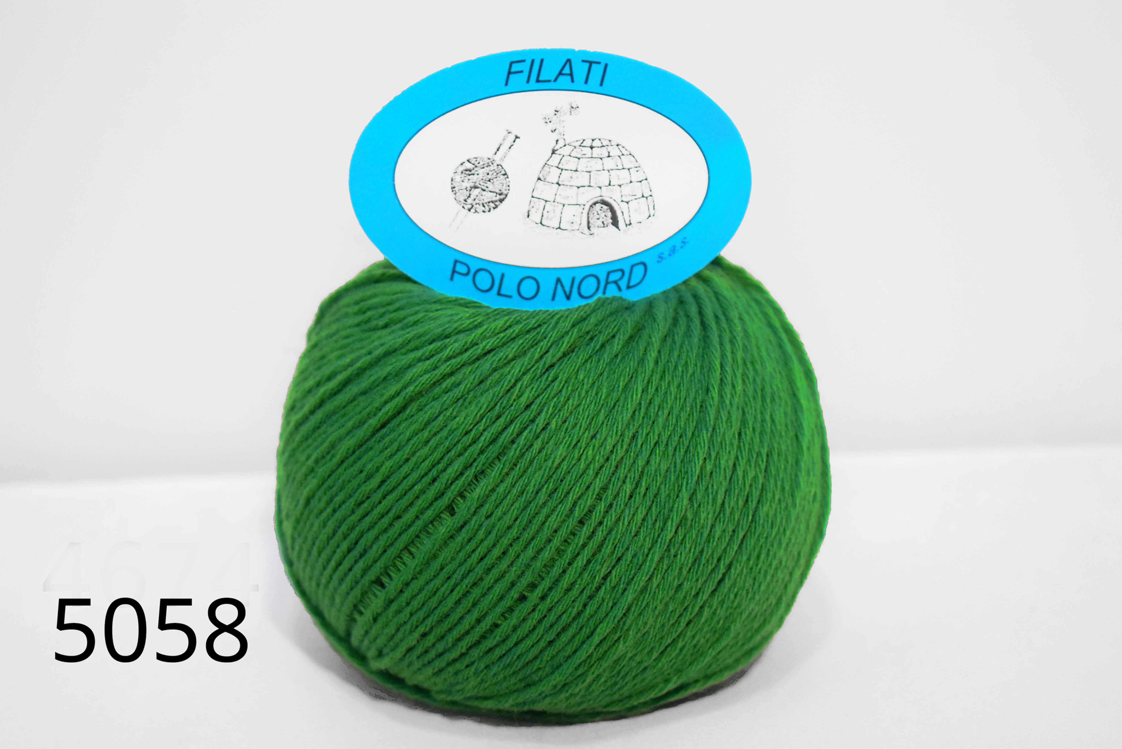 100%lana Merinos green 5058 50 grammi