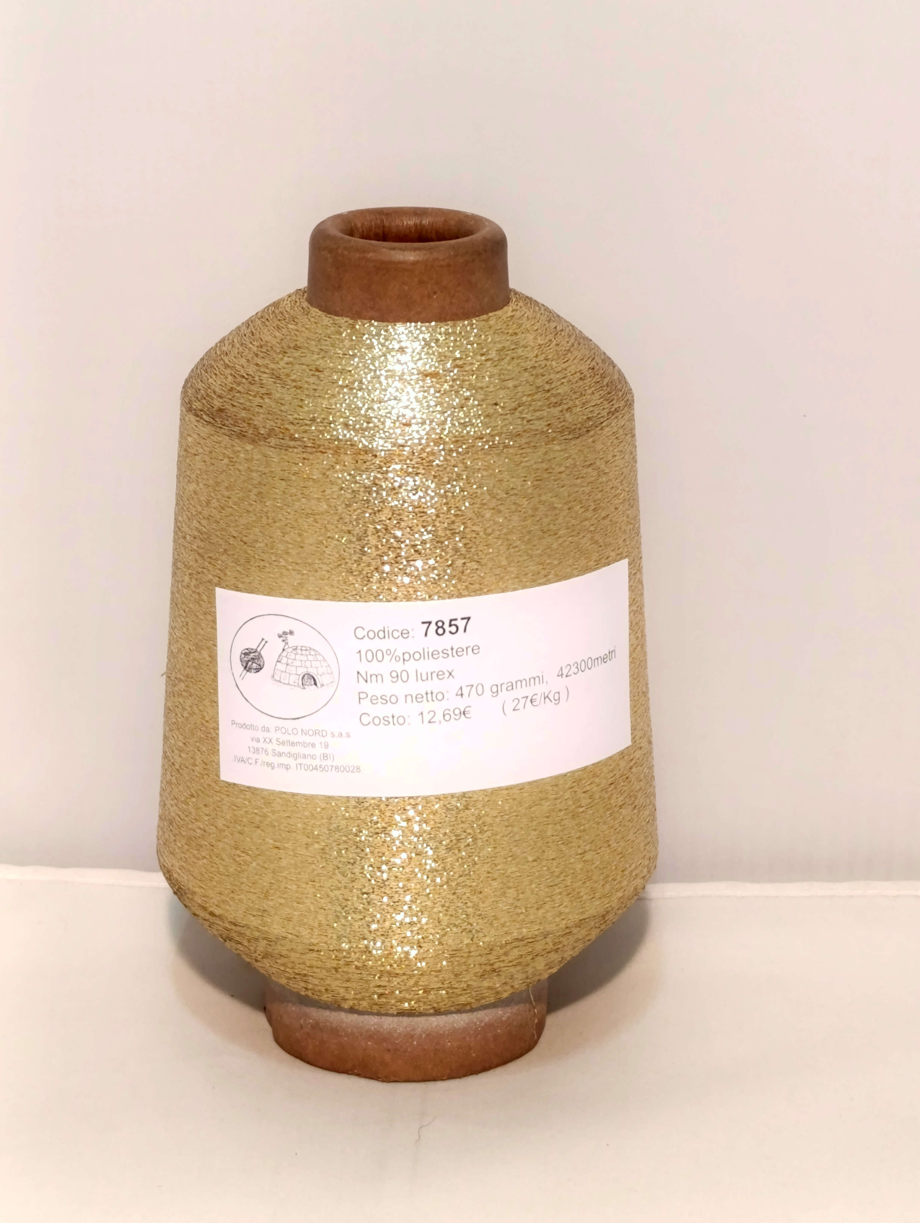 100%poliestere lurex 470grammi