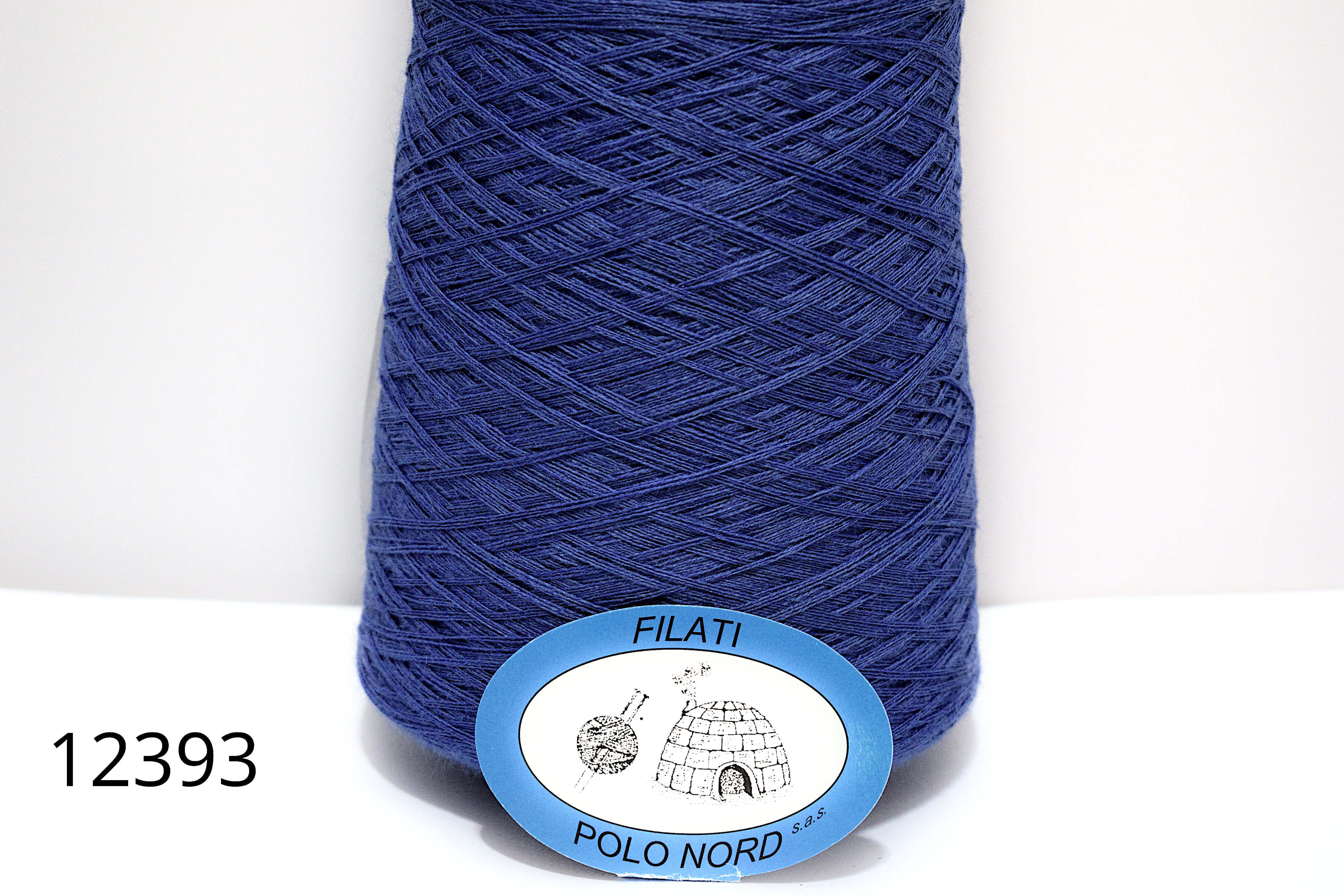 100%lana Merinos azzurro 12393 Nm 3/18 binato 300 grammi