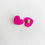 Thumbnail: Solid Heart on Heart Fuchsia Studs