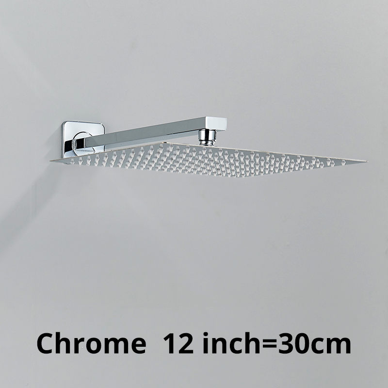 Thumbnail: Rainfall Shower Head 8"/10"/12" Square Bathroom Ultrathin Rain Top Shower Head w