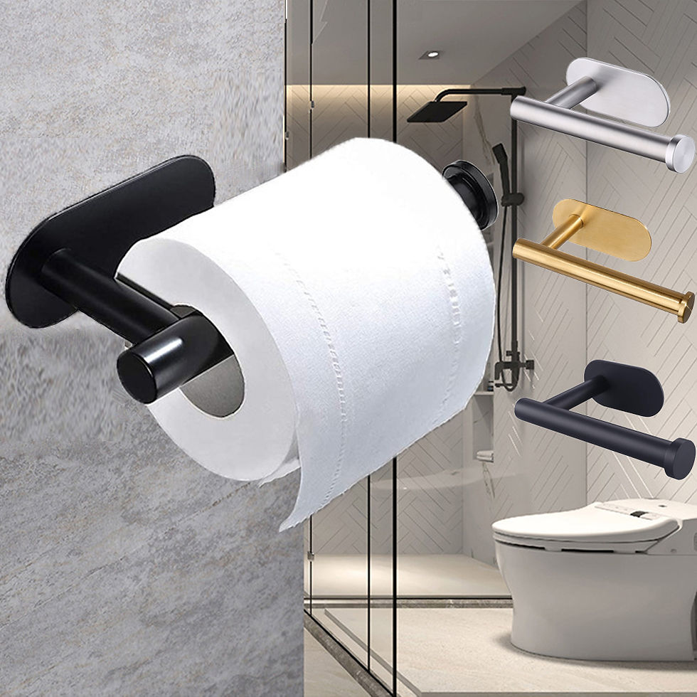 Thumbnail: Adhesive Bathroom Hardware Accessories Towel Rack Toilet Paper Dispenser Holder 
