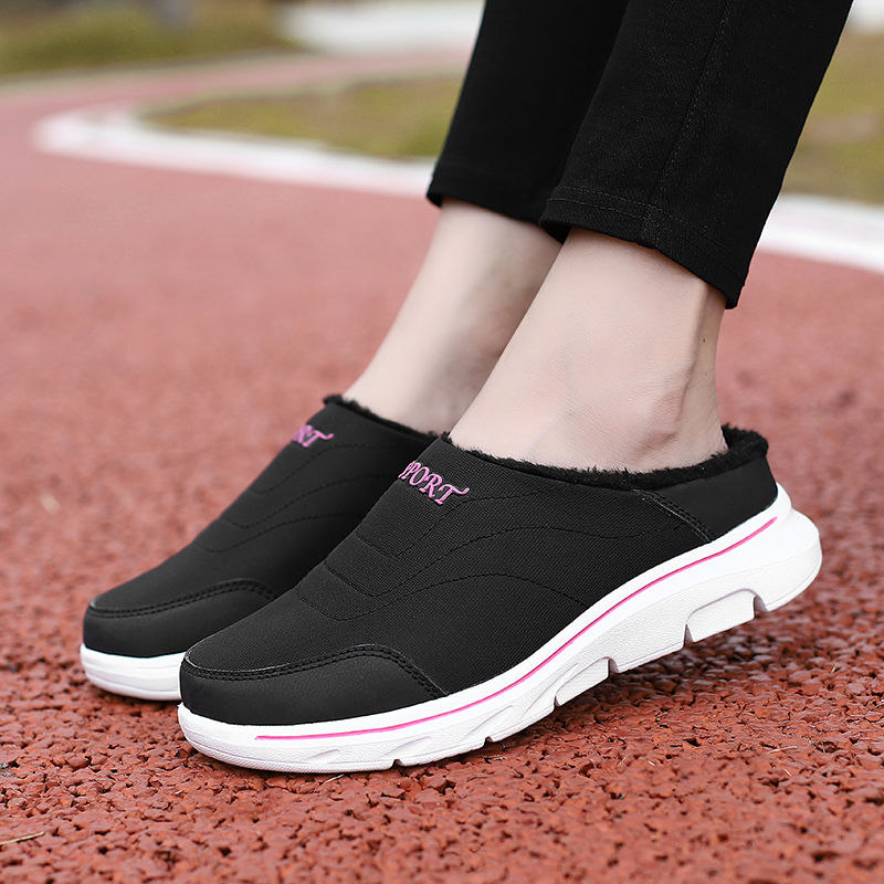 Thumbnail: Women Slippers Winter Warm Plush Home Indoor Couple Slippers WaterProof Soft Com