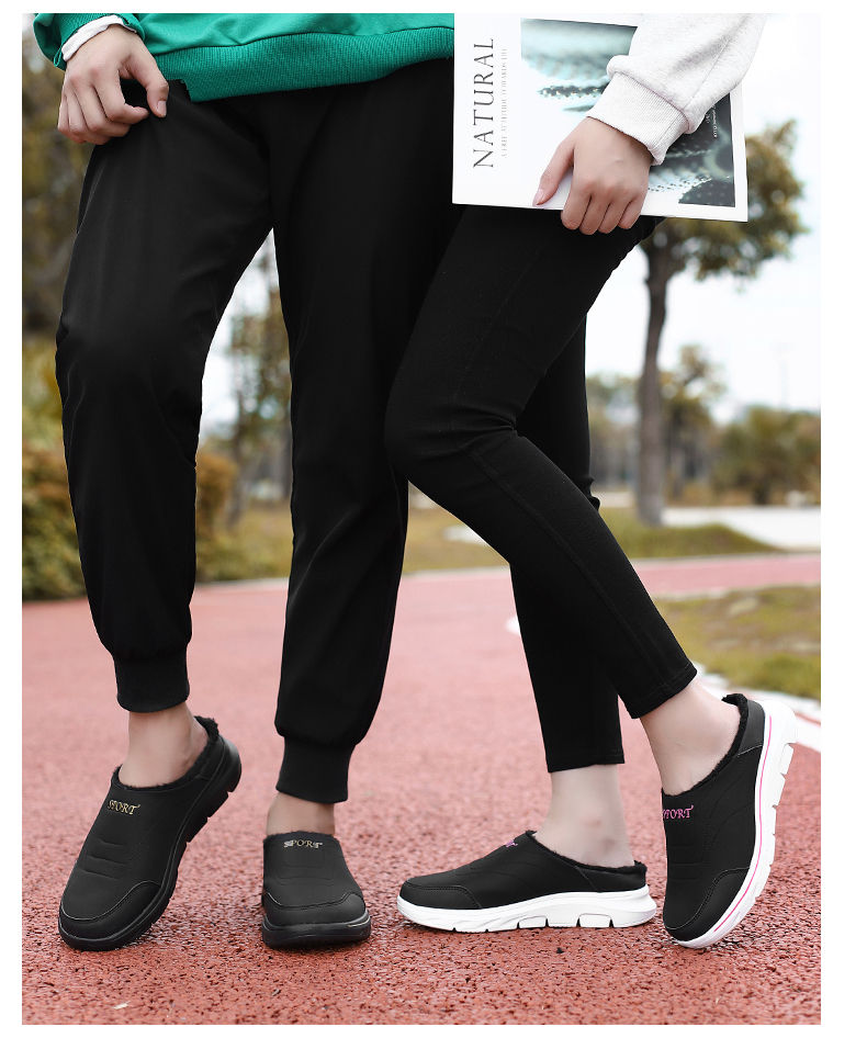 Thumbnail: Women Slippers Winter Warm Plush Home Indoor Couple Slippers WaterProof Soft Com