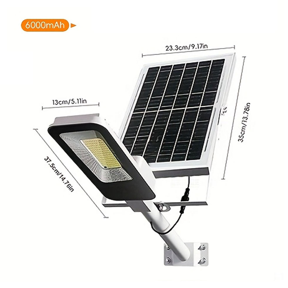 Thumbnail: 4 sets of outdoor waterproof solar lamps, 6000mAh solar street lamps, suitable f