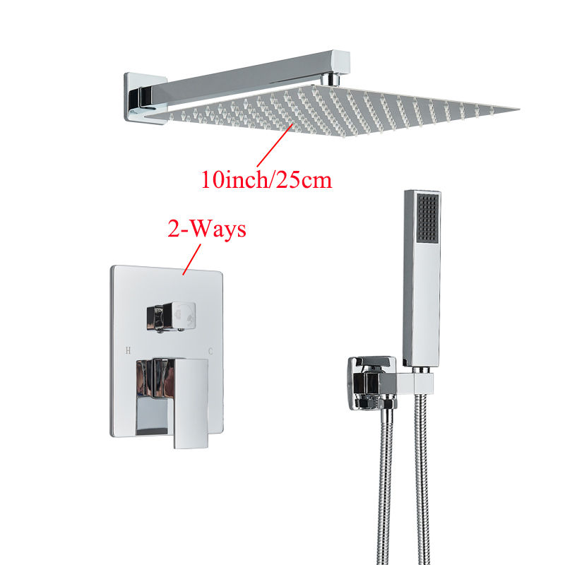 Thumbnail: Matte Black Wall Mounted Concealed Faucet Set Bathroom Waterfall Shower System S