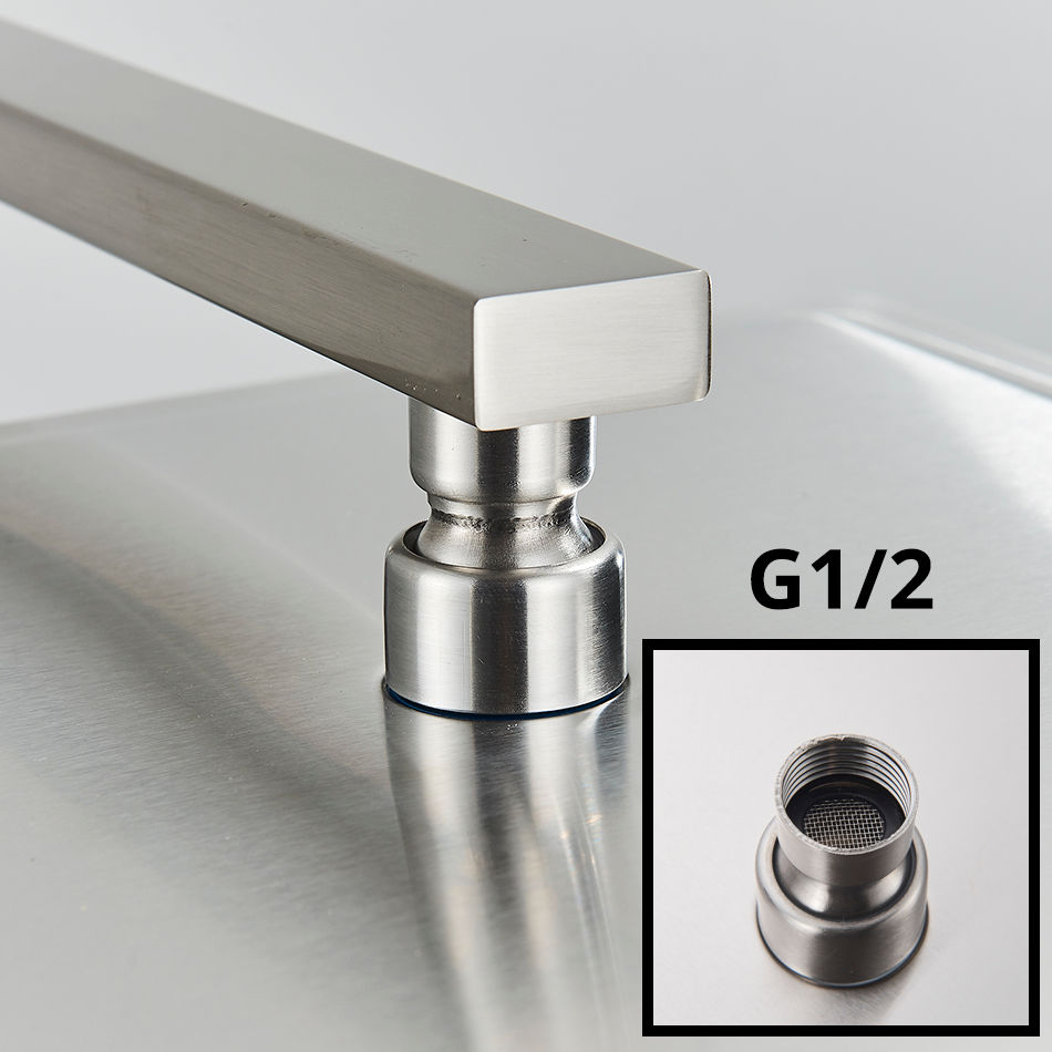 Thumbnail: Rainfall Shower Head 8"/10"/12" Square Bathroom Ultrathin Rain Top Shower Head w