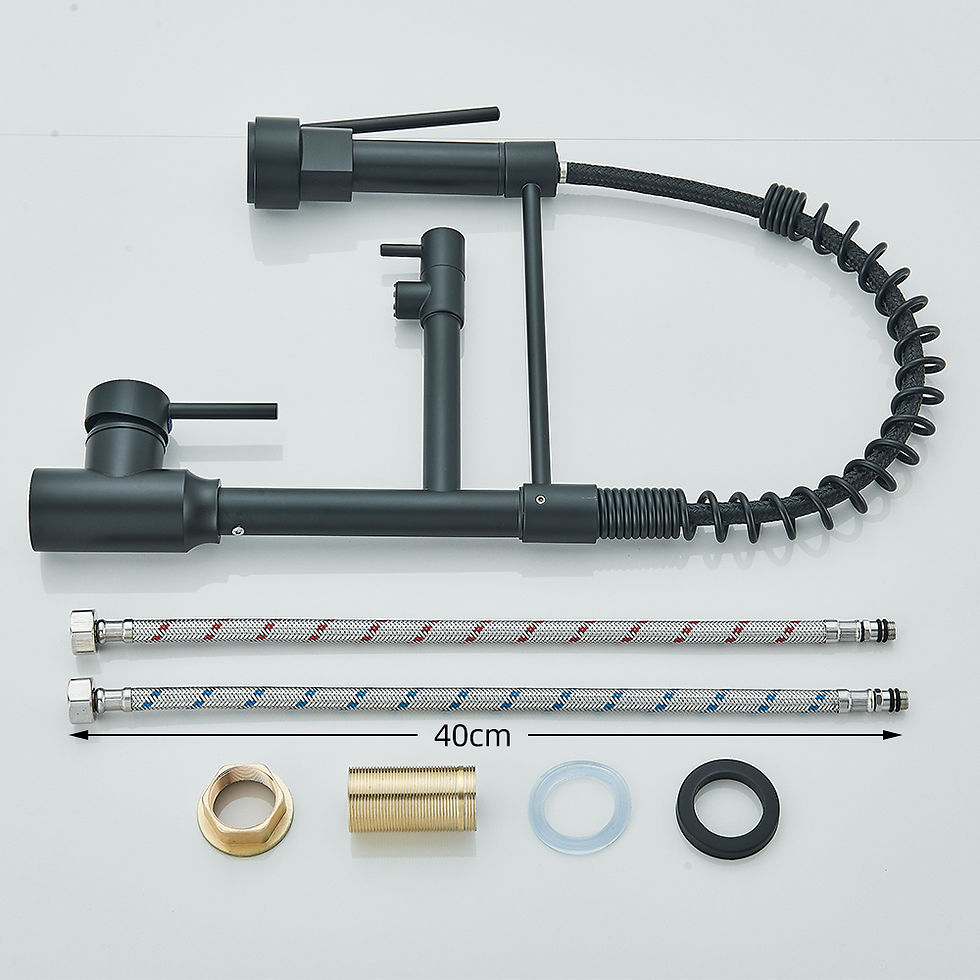 Thumbnail: Pull Down Spring Kitchen Faucet Single Lever Hot Cold Mixer Water For Kitchen Si