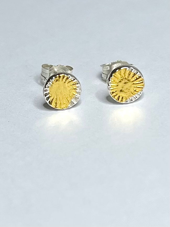 Mini Glimmer Stud Earrings, Touch of Gold