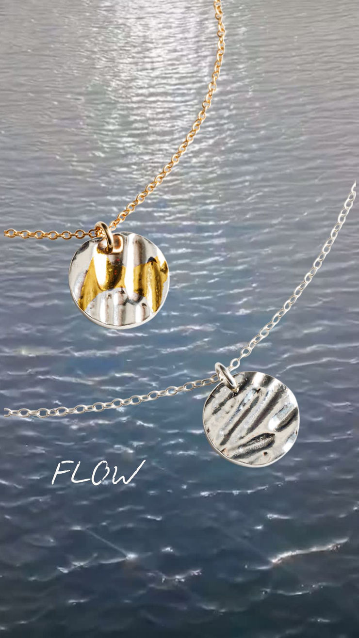 The waters of the river around eton. The inspiration for the ripple textured necklaces in the flow collection