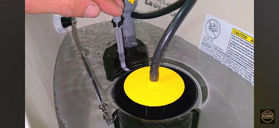 Adjusting a toilet fill valve to prevent water from entering the overflow tube