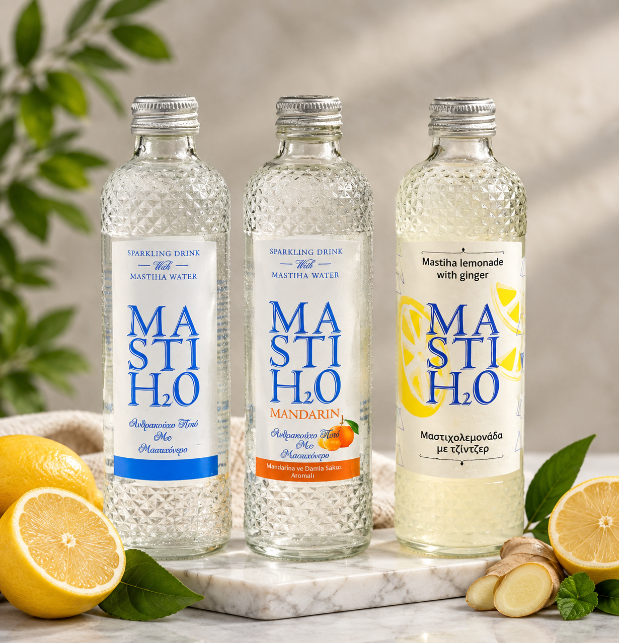 3 Mastiha Water + 3 Lemonade with Ginger+2 Mastiha Water with Mandarin (8 Adet)