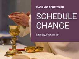 Mass and Confession Schedule Between Christmas and January 2