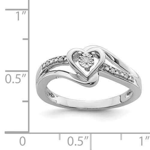 Thumbnail: Sterling Silver Diamond Ring