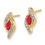 Thumbnail: 14K Ruby And Diamond Earrings