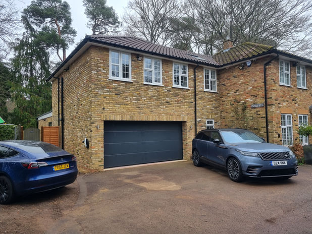 A Large Black Garage Door