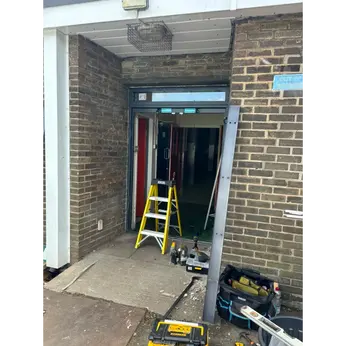 Doors being fitted