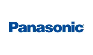 A blue brand logo