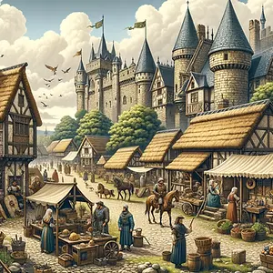 DALL·E 2024-05-17 01.11.14 - A detailed illustration of a medieval background. The scene s