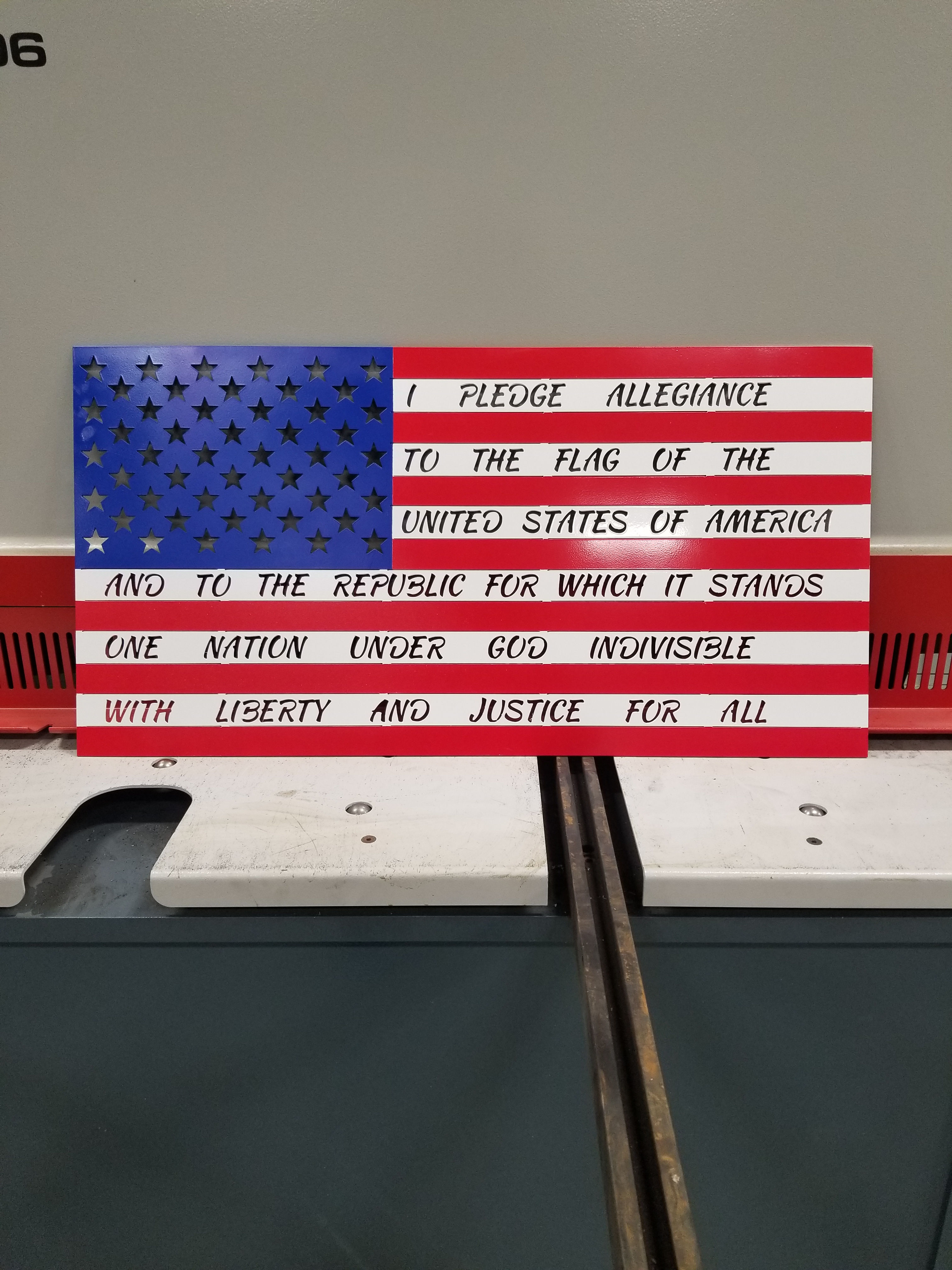 Painted American Flag - Pledge of Allegiance