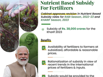 Cabinet Approves revision in Nutrient Based Subsidy (NBS) rates for RABI Season, 2022-23