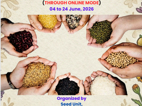 21 Days Summer School on “Seed Production and Quality Assurance” (SS/SPQA-2026) Last Date: 30 April, 2026.