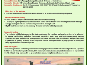 Training on "Good Agricultural Practices (GAP) in Guava Cultivation" on 24.07.2024