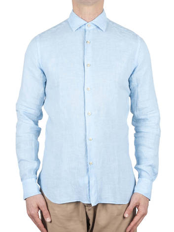 pale blue  linen shirt for men