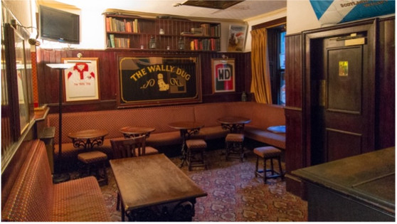 Empty pub with chairs and tables